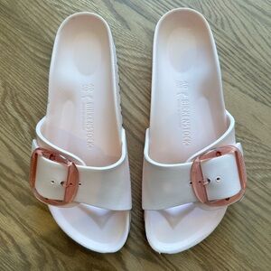 Birkenstock Pink EVA Slide Sandals with Rose-Tinted Buckles